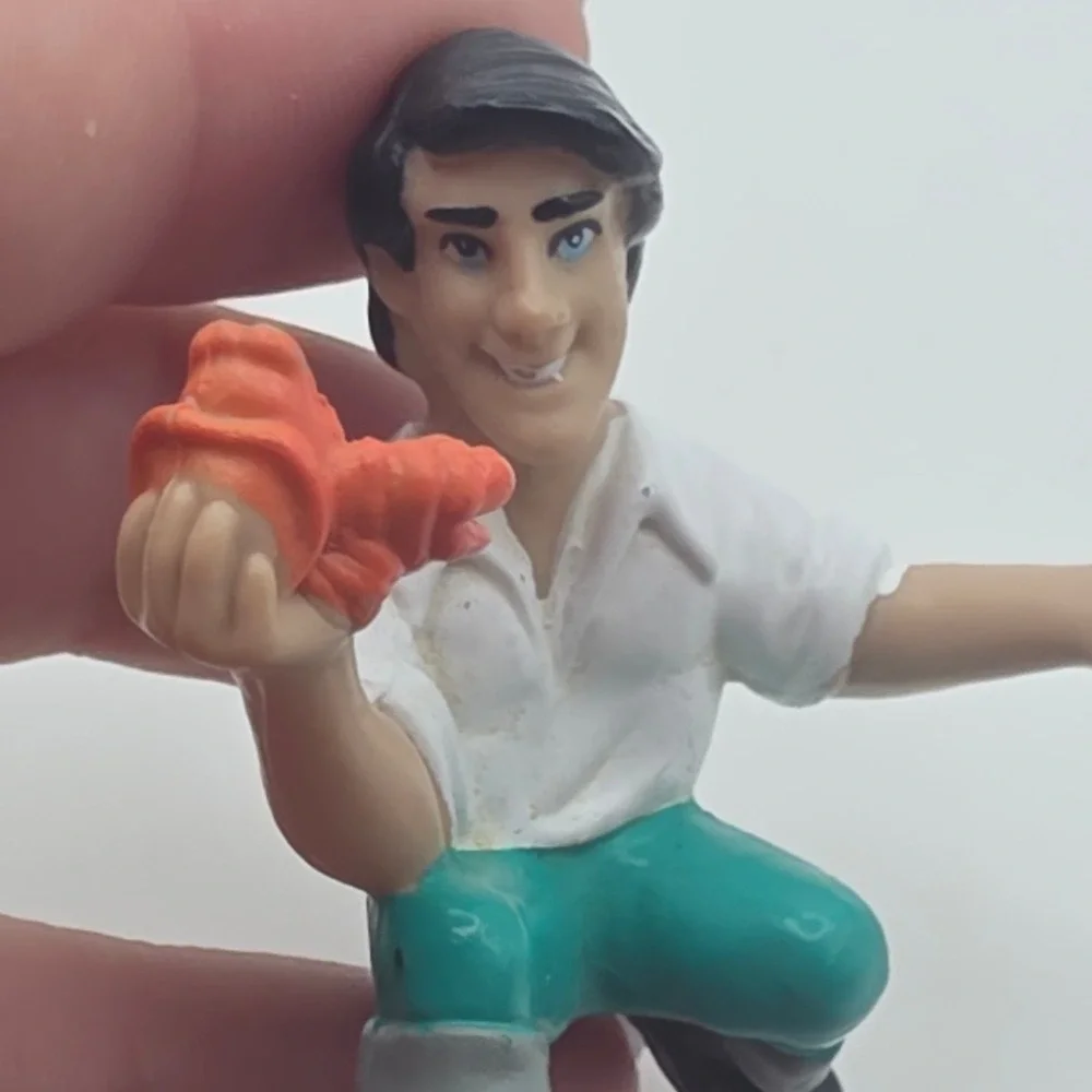 Disney Prince Eric PVC Mini Figure OS Multi Fair The Little Mermaid Sebastian